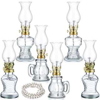 Foto 1 | Foto 1 | Lámpara De Queroseno Yexiya Vintage Glass Rustic Hurricane, 6 Unidades - Venta Internacional.