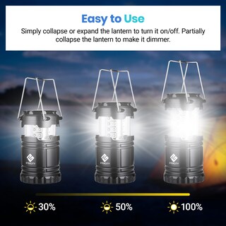 Foto 6 | Foto 6 | Farol De Camping Etekcity Para Cortes De Energía, Paquete De 4 Con Linterna - Venta Internacional.