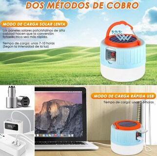 Foto 3 | Foto 3 | Lámpara Xtellar Recargable Con Energía Solar Y Usb, Potente Linterna Led Para Acampadas Y Aventuras Al Aire Libre