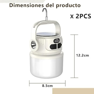 Foto 2 | Foto 2 | Xtellar Lámpara Led Recargable Solar Y Usb Para Acampar Con Banco De Energía