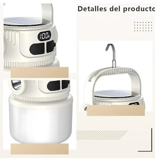 Foto 4 | Foto 4 | Xtellar Lámpara Led Recargable Solar Y Usb Para Acampar Con Banco De Energía