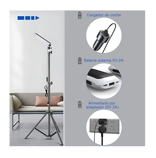 Foto 4 | Foto 4 | Lámpara Led Portátil Usb Luz De Camping Con Soporte Trípode