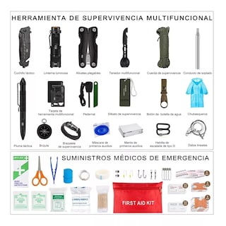 Foto 2 | Foto 2 | Kit De Supervivencia Emergencia Portátil Para Camping Eo Safe Imports Esi-9210 Multicolor