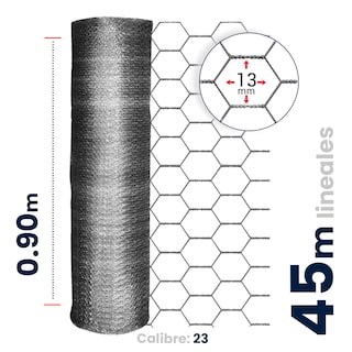 Foto 5 | Foto 5 | Malla Hexagonal Reforzada Akron Altura 0.90mts Abertura 13mm Calibre 23'' Rollo 45mts