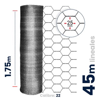 Foto 5 | Foto 5 | Malla Hexagonal Reforzada Akron Altura 1.75mts Abertura 25mm Calibre 23'' Rollo 45mts