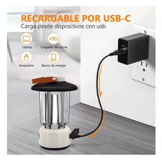 Foto 2 | Foto 2 | Linterna de Camping Apunol con Luz Blanca y Cálida Resistente al Agua y con Función de Carga USB