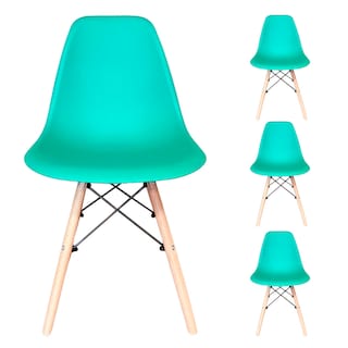 Foto 1 | Foto 1 | Sillas Eames Kecompras color Turquesa 4 Piezas