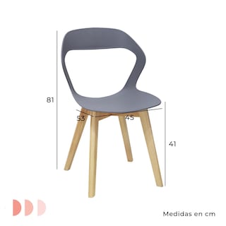 Foto 7 | Foto 7 | Silla Mundo In Moura color Gris 4 Piezas