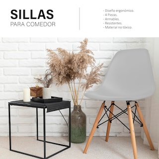 Foto 6 | Foto 6 | Set de 4 Sillas Modernas Para Comedor Andromeda Inc color Gris