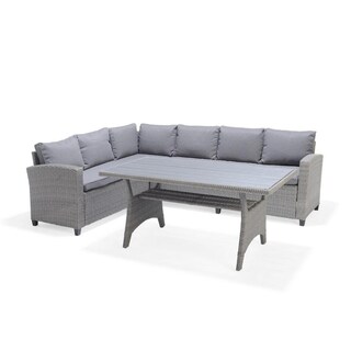 Foto 1 | Foto 1 | Set Patio Jardin 2 Sofás Y Mesa Rattán Gris Juego De Muebles Exterior Midtown Concept