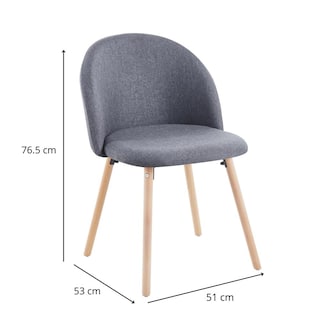 Foto 6 | Foto 6 | Set 4 Sillas de Comedor Midtown Concept Gris Tapizadas