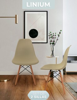 Foto 3 | Foto 3 | Set de Sillas Linium Eames Beige 2 Piezas