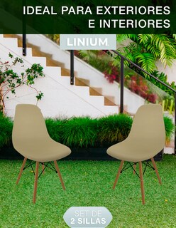 Foto 7 | Foto 7 | Set de Sillas Linium Eames Beige 2 Piezas