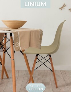 Foto 8 | Foto 8 | Set de Sillas Linium Eames Beige 2 Piezas
