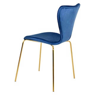 Foto 5 | Foto 5 | Juego Set 4 Sillas Rack & Pack Terciopelo Azul