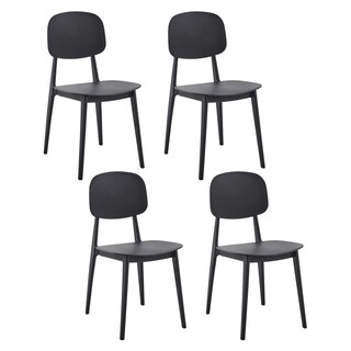 Foto 1 | Foto 1 | Set 4 Sillas De Comedor  Con Respaldo Ovalado Top Living Creta-n Aptas Exterior Color Negro