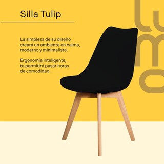 Foto 2 | Foto 2 | Set/kit 4 Silla Tulip Eames Acojinada Minimalista Moderna