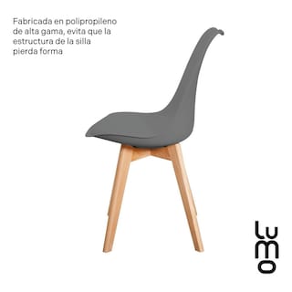 Foto 5 | Foto 5 | Set/kit 4 Silla Tulip Eames Acojinada Minimalista Moderna