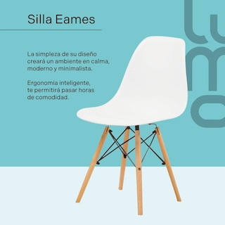 Foto 2 | Foto 2 | Set X 2 Sillas Tipo Eames Comedor Reforzadas Estructura