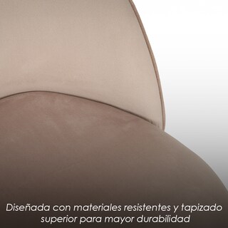 Foto 8 | Foto 8 | Ilios Innova | Set 2 Sillas Para Comedor Tapizadas En Terciopelo Beige Con Patas Metálicas. Diseño Moderno Y Minimalista