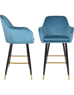 Foto 1 | Foto 1 | Silla Alta Rack & Pack Terciopelo color Azul 2 Piezas
