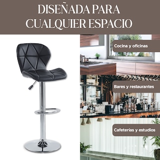 Foto 7 | Foto 7 | Set de 2 Sillas Altas Latte Negros Diseño Elegante y Confortable