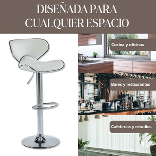 Foto 7 | Foto 7 | Set de 2 Sillas Altas Brunch Blancos Modernas y Elegantes