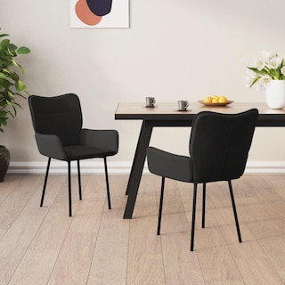 Foto 2 | Foto 2 | Sillas De Comedor Vidaxl Elegant Soft Black Velvet 2 Unidades - Venta Internacional.