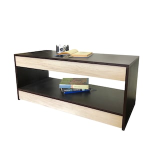 Foto 4 | Foto 4 | Mesa de Centro Auxiliar Doble Nivel Minimalista MC-DNIVEL color Marrón