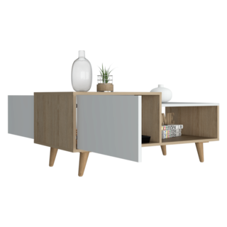 Foto 5 | Foto 5 | Mesa De Centro Trueno Beige Y Blanco Vainilla Virtual Muebles