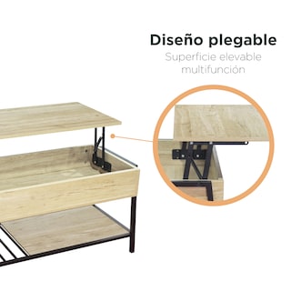 Foto 6 | Foto 6 | Mesa De Centro Top Living Beige Y Negro