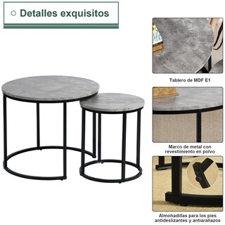 Foto 5 | Foto 5 | Set de 2 Mesas de Centro Yatahome Osric Gris