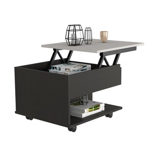 Foto 3 | Foto 3 | Mesa De Centro Extendible Luanda color Wengue y Marfil Virtual Muebles