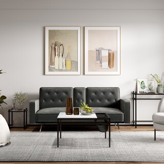 Foto 5 | Foto 5 | Mesa De Centro Con Acabado De Mármol Sintético Y Base Metálica Negra