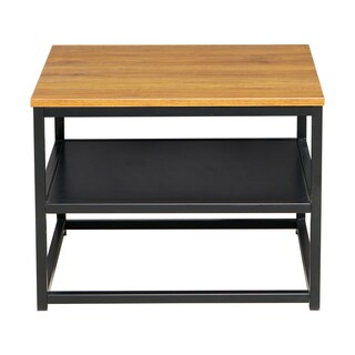 Foto 1 | Foto 1 | Mesa De Centro Cuadrada Con Tablero De Mdf Y Estructura Metálica Negra