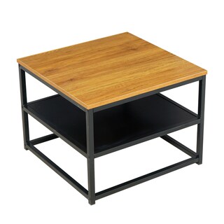 Foto 3 | Foto 3 | Mesa De Centro Cuadrada Con Tablero De Mdf Y Estructura Metálica Negra