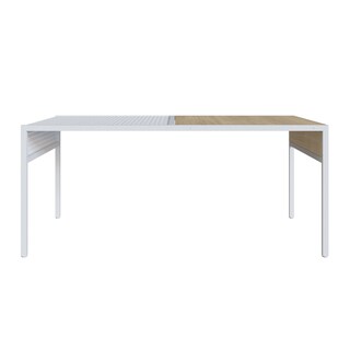 Foto 1 | Foto 1 | Mesa De Centro Rectangular Color Blanco Y Madera Con Estructura Metálica De Acero Mdp 80cm (ancho)*50cm (profundo)