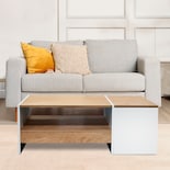 Mesa De Centro Mobi Lena Blanco Con Baúl