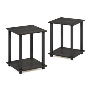 Foto 1 | Foto 1 | Mesa Auxiliar Furinno Simplistic, Juego De 2 Unidades, Color Café Espresso Y Negro - Venta Internacional.