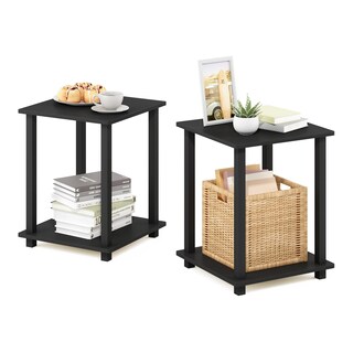 Foto 4 | Foto 4 | Mesa Auxiliar Furinno Simplistic, Juego De 2 Unidades, Color Americano Y Negro - Venta Internacional.