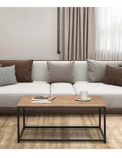 Foto 4 | Foto 4 | Mesa De Centro Moderna Auxiliar Madera 90x48x40 Color Nogal