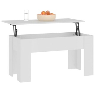 Foto 4 | Foto 4 | Mesa De Café Vidaxl De Madera De Ingeniería Blanca 101 X 49 X 52 Cm - Venta Internacional.