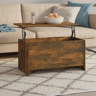 Foto 2 | Foto 2 | Mesa De Café Vidaxl De Madera De Roble Ahumado 102 X 56 X 53 Cm - Venta Internacional.