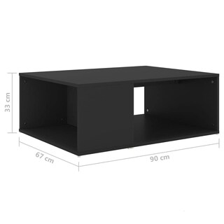 Foto 6 | Foto 6 | Mesa De Café Vidaxl De Madera De Ingeniería Negra 90x67x33 Cm - Venta Internacional.