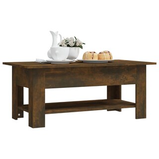 Foto 5 | Foto 5 | Mesa De Café Vidaxl De Madera Aglomerada De Roble Ahumado 102x55x42 Cm - Venta Internacional.