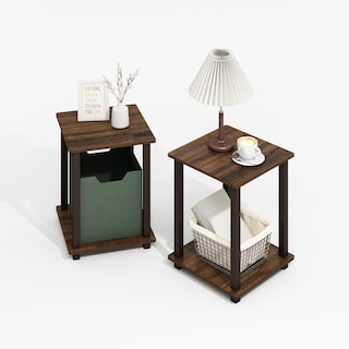 Foto 1 | Foto 1 | Mesa Auxiliar Furinno Simplistic Con Marco De Plástico De Nogal Negro Paquete De 2 Unidades - Venta Internacional.