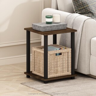 Foto 2 | Foto 2 | Mesa Auxiliar Furinno Simplistic Con Marco De Plástico De Nogal Negro Paquete De 2 Unidades - Venta Internacional.