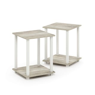 Foto 6 | Foto 6 | Mesa Auxiliar Furinno Simplistic Juego De 2 Unidades Roble Sonoma/blanco - Venta Internacional.