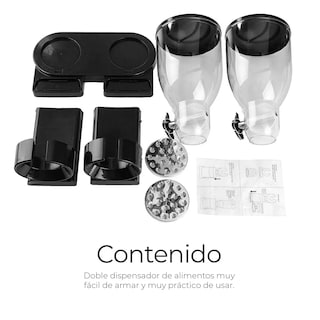 Foto 3 | Foto 3 | Dispensador De Cereal Despachador Doble Alimentos Y Semillas Eo Safe Imports Esi-11629 Negro