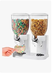 Foto 1 | Foto 1 | Dispensador Cereal Doble Plástico Resistente Llave Apertura Color Blanco